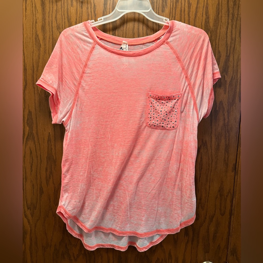Women's Pink Short Sleeve Top
